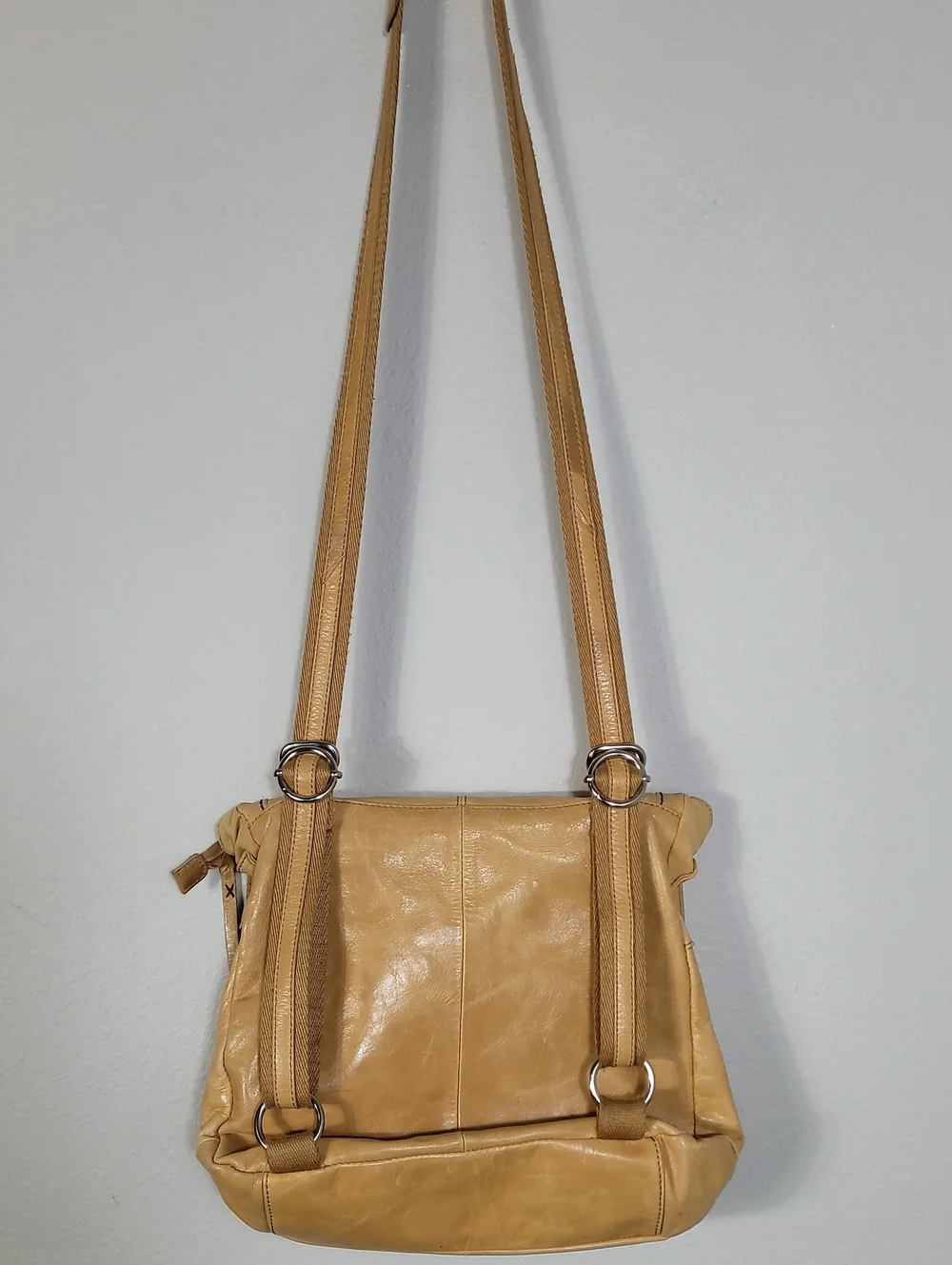 The Sak Ventura Convertible Backpack Crossbody Brown Leather Studded Boho